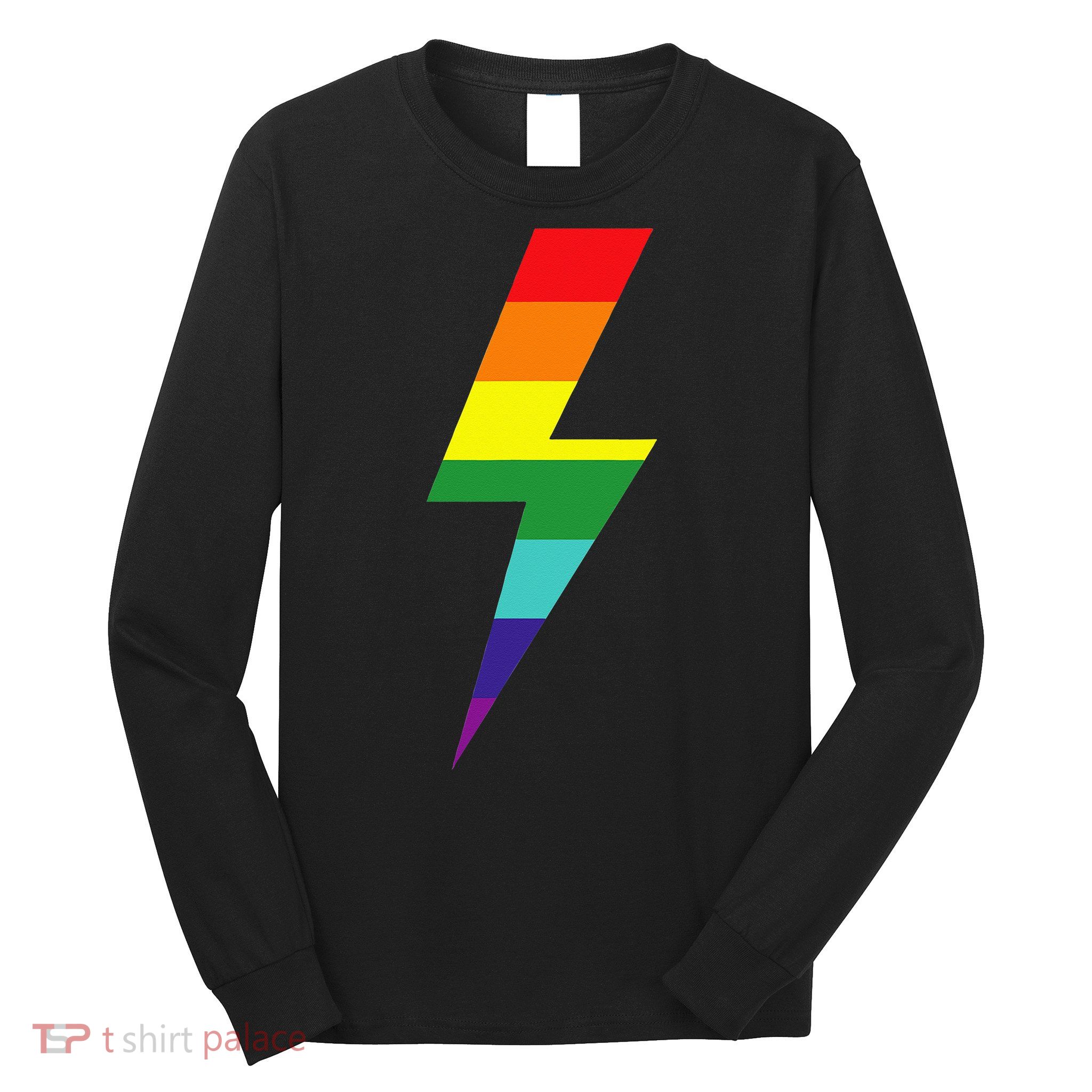 Rainbow Lightning Bolt Long Sleeve Shirt