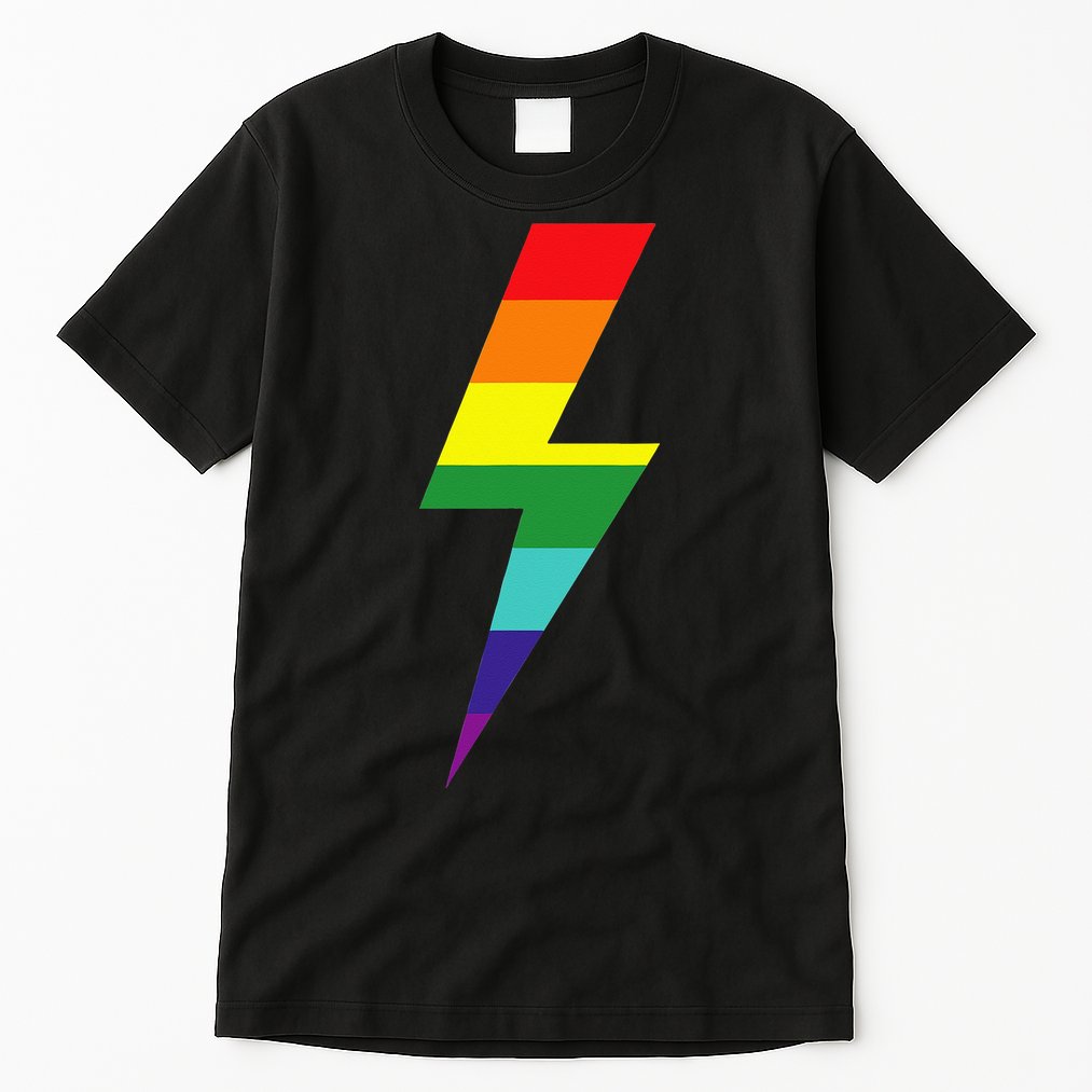 Rainbow Lightning Bolt Tall T-Shirt