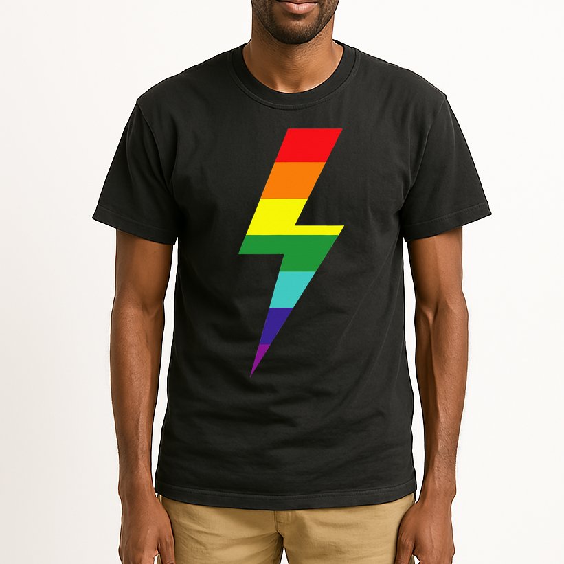 Rainbow Lightning Bolt Tall T-Shirt