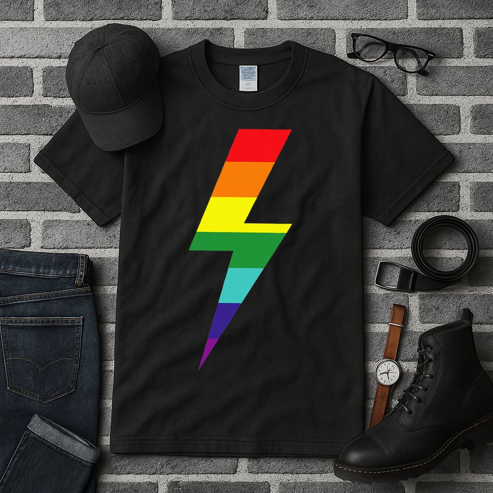 Rainbow Lightning Bolt Tall T-Shirt