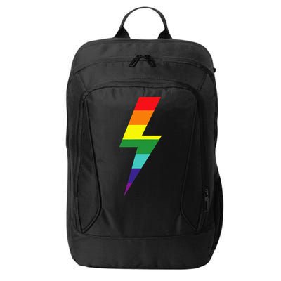 Rainbow Lightning Bolt City Backpack