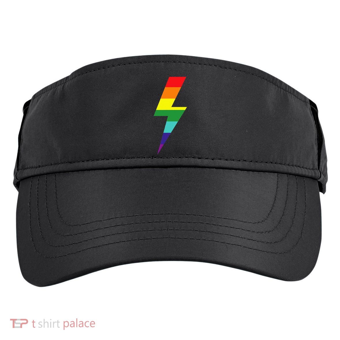 Rainbow Lightning Bolt Adult Drive Performance Visor