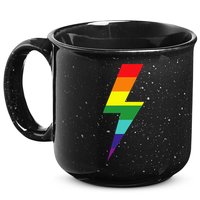 Rainbow Lightning Bolt 15oz Campfire Ceramic Mug