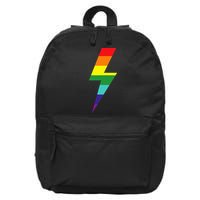 Rainbow Lightning Bolt 16 in Basic Backpack