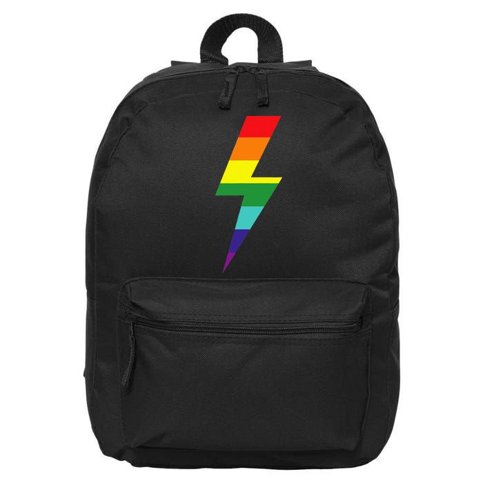 Rainbow Lightning Bolt 16 in Basic Backpack