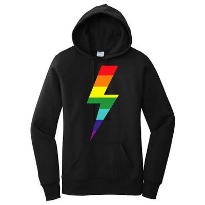 Rainbow Lightning Bolt Women's Pullover Hoodie