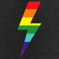 Rainbow Lightning Bolt Premium Pullover Hoodie