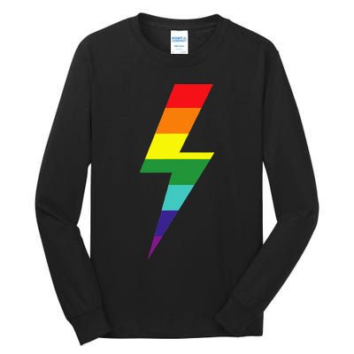 Rainbow Lightning Bolt Tall Long Sleeve T-Shirt