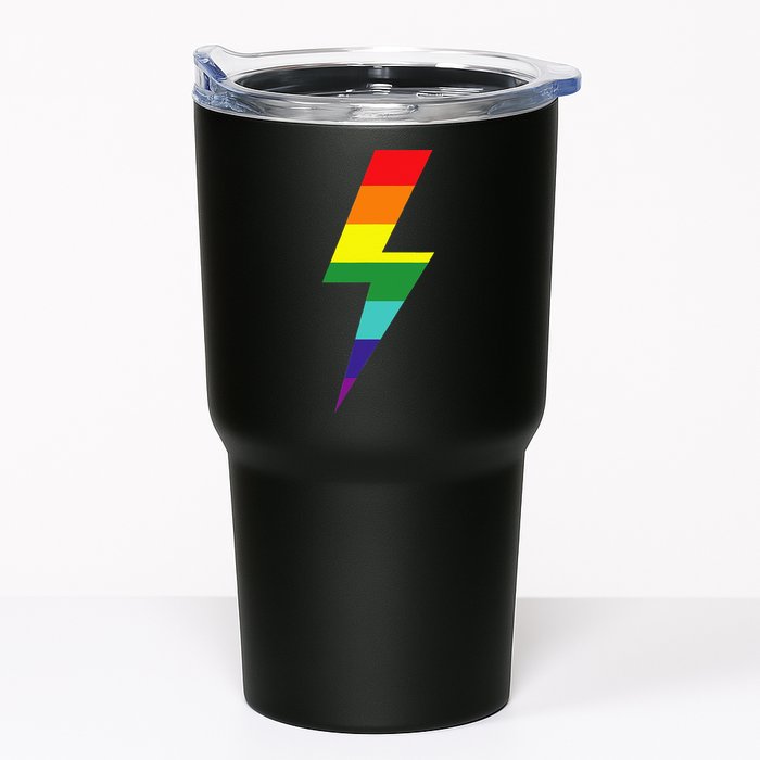 Rainbow Lightning Bolt Tumbler