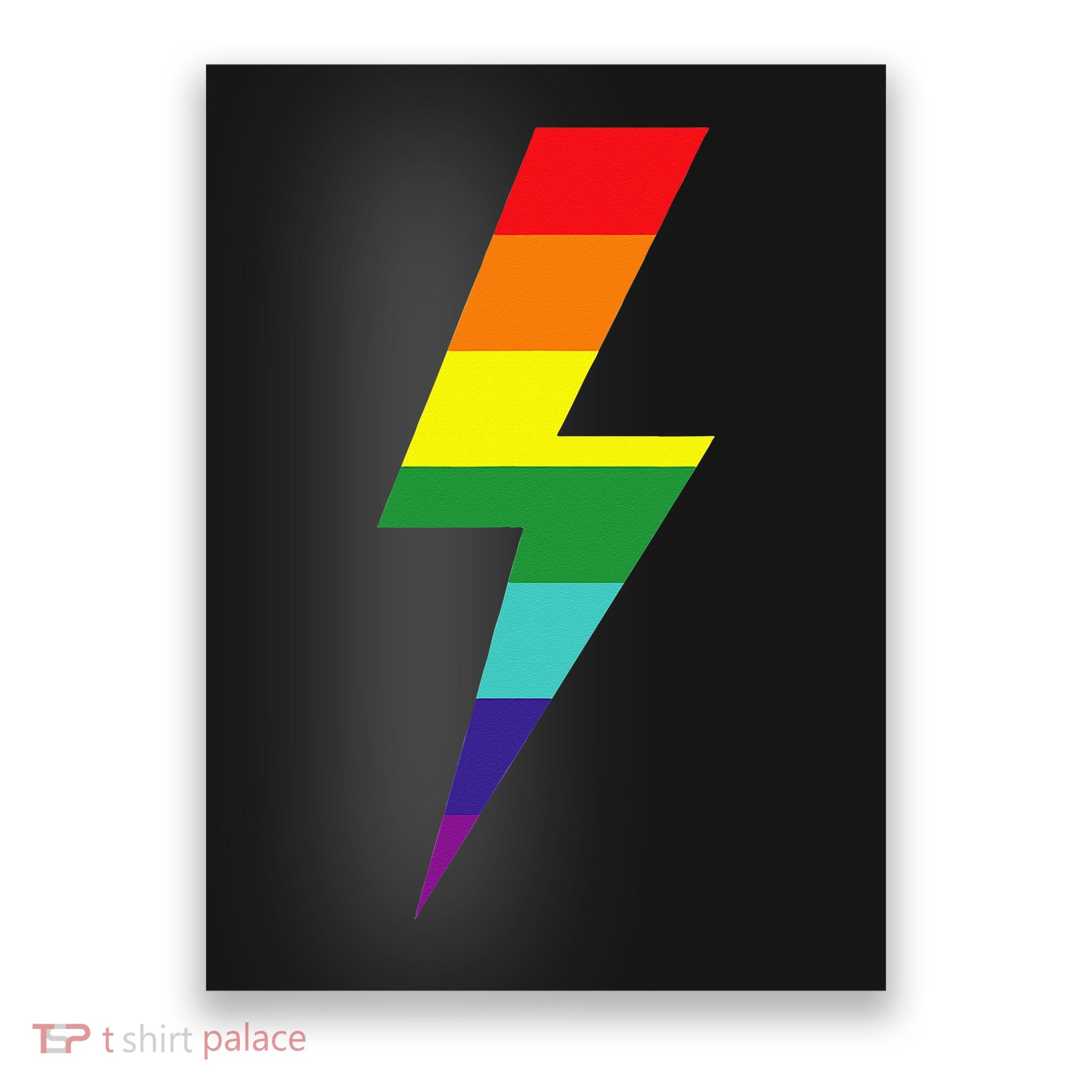 Rainbow Lightning Bolt Poster