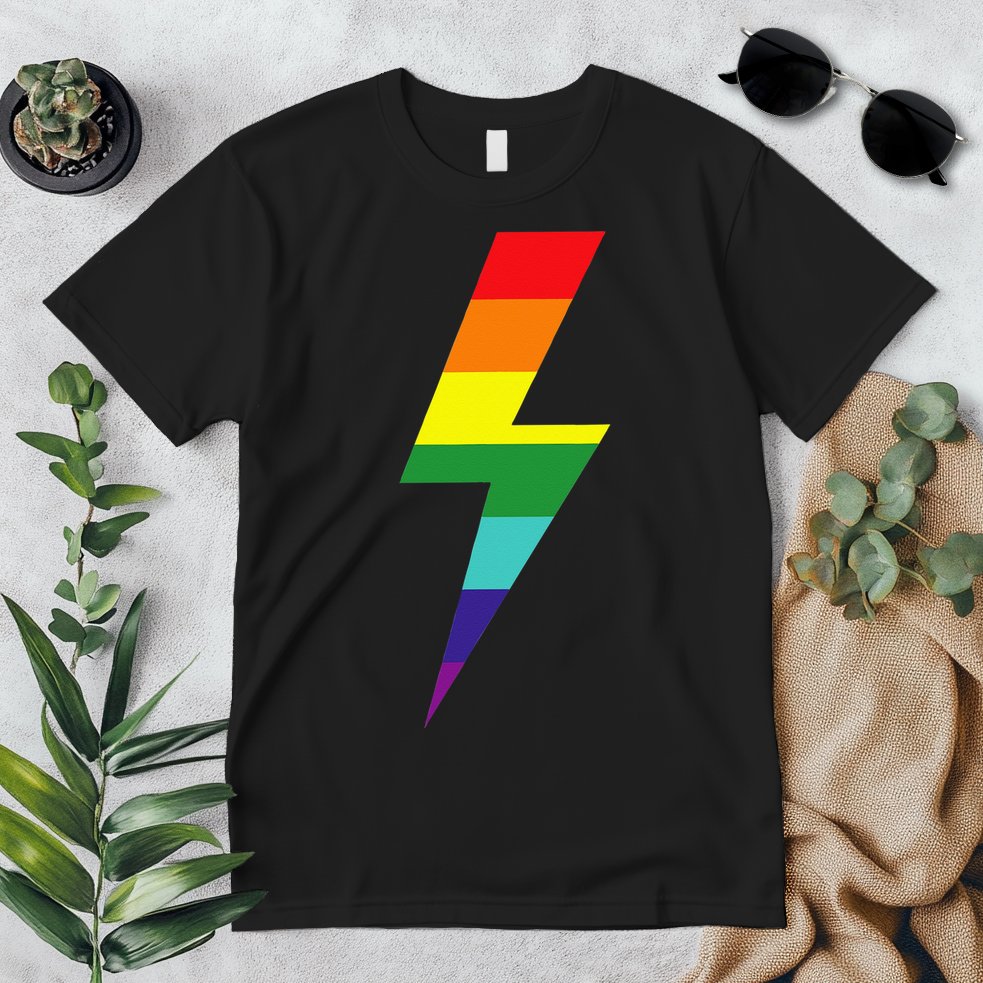Rainbow Lightning Bolt Premium T-Shirt
