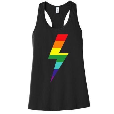 Rainbow Lightning Bolt Women's Racerback Tank