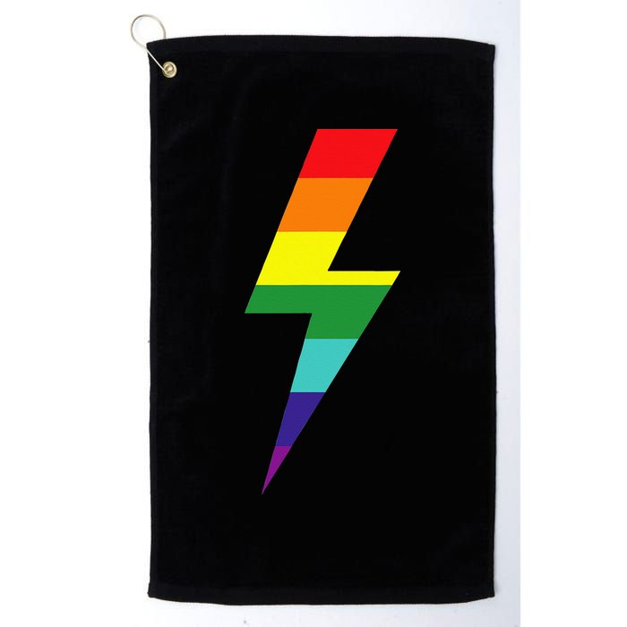 Rainbow Lightning Bolt Golf Towel