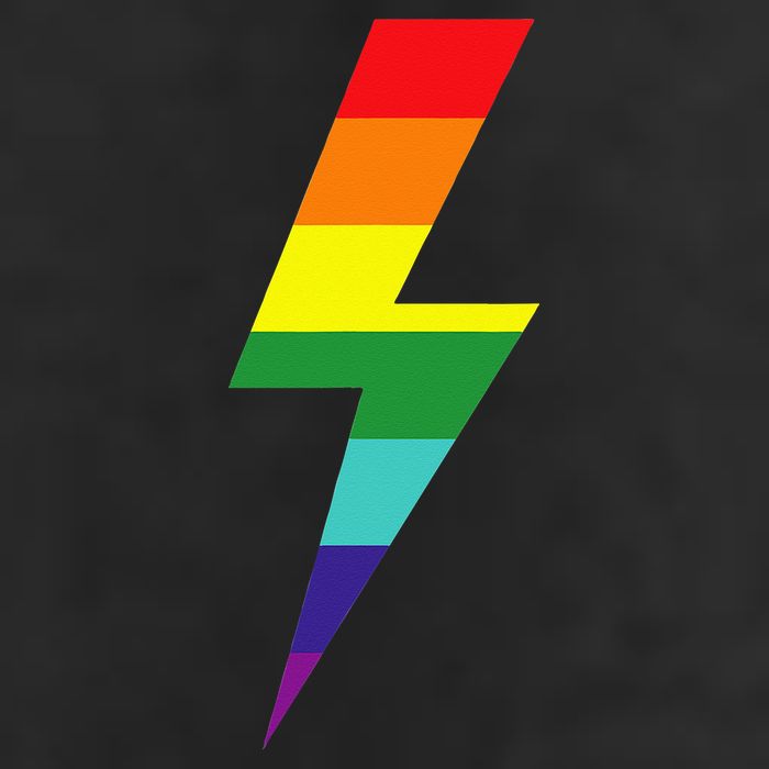 Rainbow Lightning Bolt Golf Towel