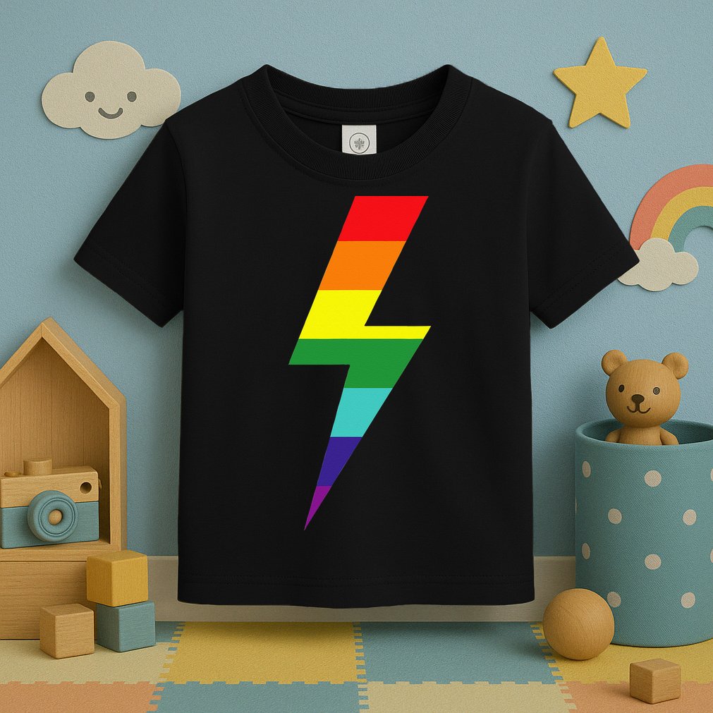 Rainbow Lightning Bolt Toddler T-Shirt
