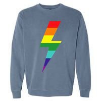 Rainbow Lightning Bolt Garment-Dyed Sweatshirt