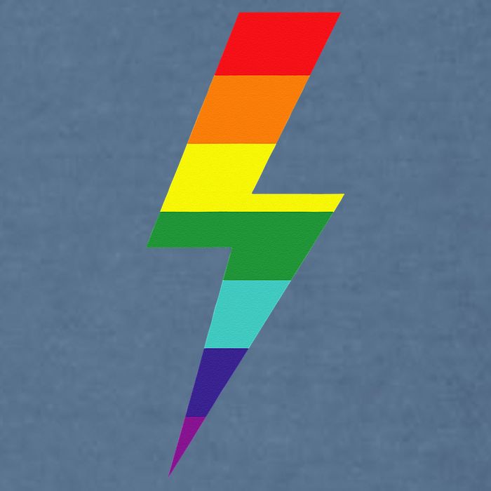 Rainbow Lightning Bolt Garment-Dyed Sweatshirt