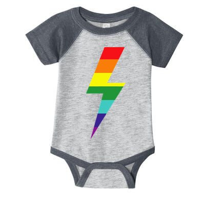 Rainbow Lightning Bolt Infant Baby Jersey Bodysuit