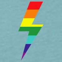 Rainbow Lightning Bolt Sueded Cloud Jersey T-Shirt