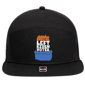 Radical Left Biden Voter Michael Tracey 7 Panel Mesh Trucker Snapback Hat