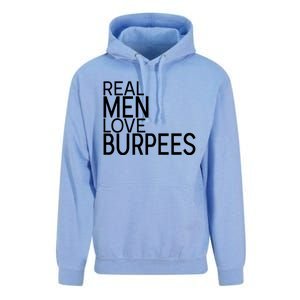 Real Love Burpees Fitness Saying Design Cute Gift Unisex Surf Hoodie