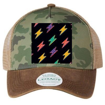 Retro Lightning Bolt Colorful Legacy Tie Dye Trucker Hat