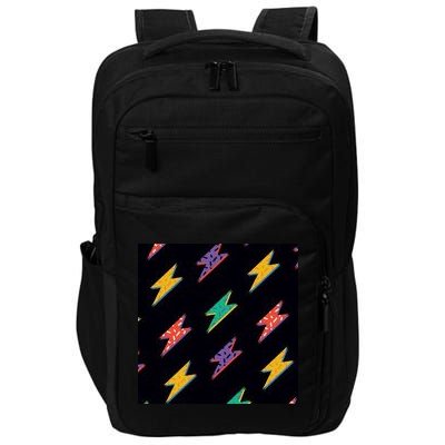 Retro Lightning Bolt Colorful Impact Tech Backpack