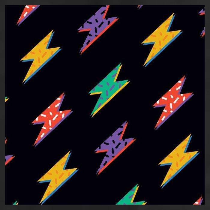 Retro Lightning Bolt Colorful Beanie
