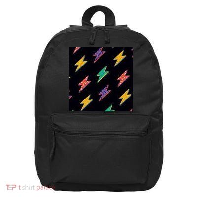 Retro Lightning Bolt Colorful 16 in Basic Backpack