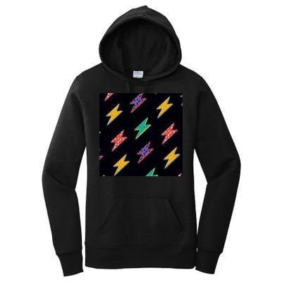 Retro Lightning Bolt Colorful Women's Pullover Hoodie