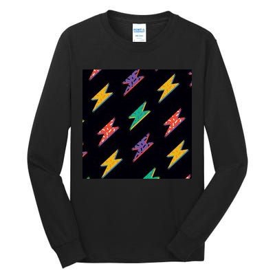 Retro Lightning Bolt Colorful Tall Long Sleeve T-Shirt