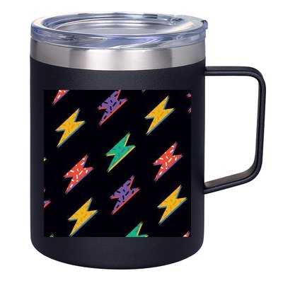 Retro Lightning Bolt Colorful 12oz Stainless Steel Coffee Mug