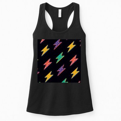 Retro Lightning Bolt Colorful Womens Tank Top