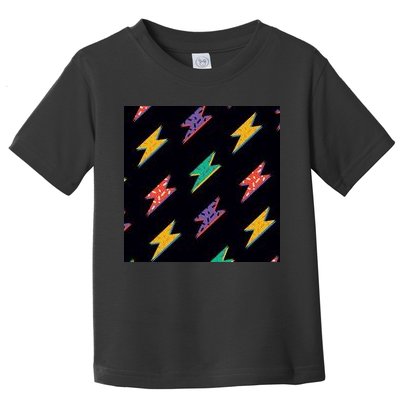 Retro Lightning Bolt Colorful Toddler T-Shirt