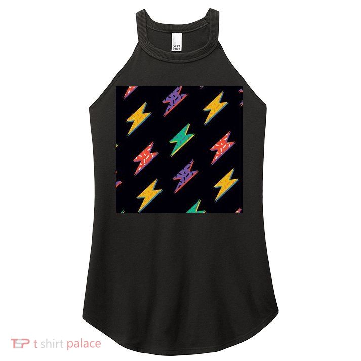 Retro Lightning Bolt Colorful Women's Perfect Tri Rocker Tank