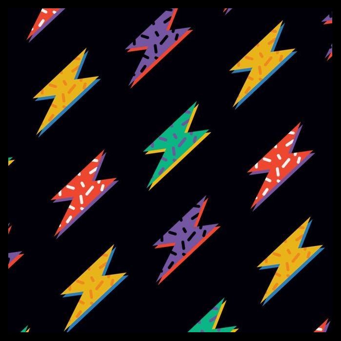 Retro Lightning Bolt Colorful Wool Snapback Cap