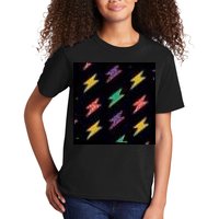 Retro Lightning Bolt Colorful Kids T-Shirt