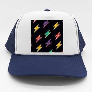 Retro Lightning Bolt Colorful Trucker Hat