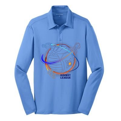 Rocket League Boost Around The Ball Silk Touch Performance Long Sleeve Polo