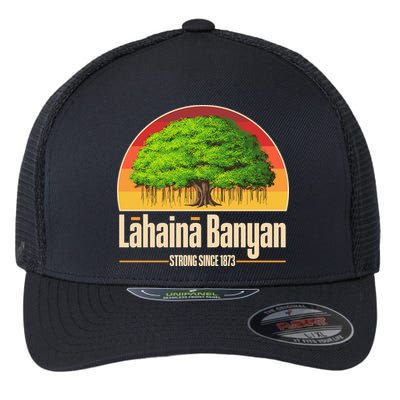 Retro Lahaina Banyan Tree Strong Since 1873 Support Maui Hawaii Flexfit Unipanel Trucker Cap