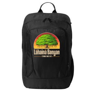 Retro Lahaina Banyan Tree Strong Since 1873 Support Maui Hawaii City Backpack