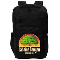Retro Lahaina Banyan Tree Strong Since 1873 Support Maui Hawaii Impact Tech Backpack