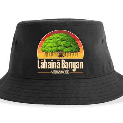 Retro Lahaina Banyan Tree Strong Since 1873 Support Maui Hawaii Sustainable Bucket Hat