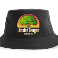 Retro Lahaina Banyan Tree Strong Since 1873 Support Maui Hawaii Sustainable Bucket Hat