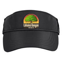 Retro Lahaina Banyan Tree Strong Since 1873 Support Maui Hawaii Adult Drive Performance Visor