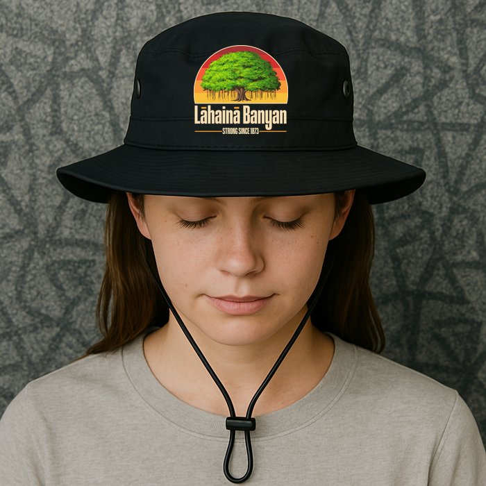 Retro Lahaina Banyan Tree Strong Since 1873 Support Maui Hawaii Bucket Hat