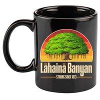 Retro Lahaina Banyan Tree Strong Since 1873 Support Maui Hawaii 11oz C Handle Ceramic Mug