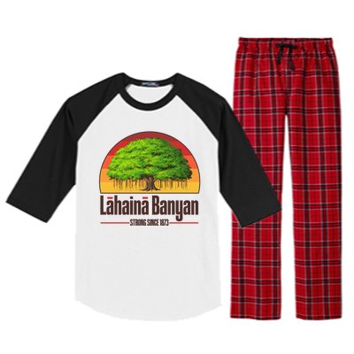 Retro Lahaina Banyan Tree Strong Since 1873 Support Maui Hawaii Raglan Sleeve Pajama Set