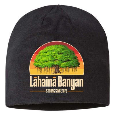 Retro Lahaina Banyan Tree Strong Since 1873 Support Maui Hawaii Sustainable Beanie