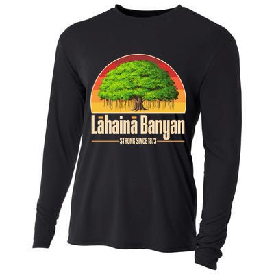 Retro Lahaina Banyan Tree Strong Since 1873 Support Maui Hawaii Cooling Performance Long Sleeve Crew